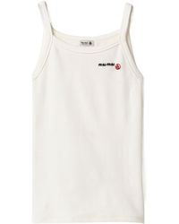 Miu Miu - Petit Bateau X Stretch Jersey Top - Lyst