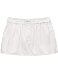 Alexander Wang - Mini Logo-Patch Boxer-Style Shorts - Lyst