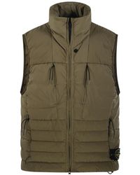 Stone Island - Quilted Stand Collar Gilet - Lyst