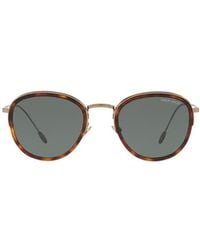 Giorgio Armani - Round Frame Sunglasses - Lyst