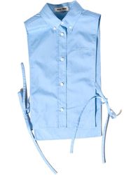 Miu Miu - Open Sides Sleeveless Shirt - Lyst