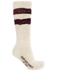 Golden Goose - Distressed-Finish Ribbed Socks - Lyst