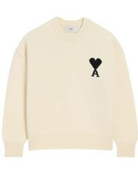 Ami Paris - Ami De Coeur Crewneck Jumper - Lyst