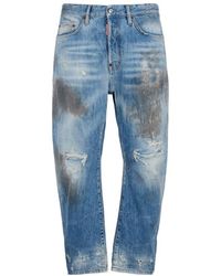 DSquared² - Light Dirty Wash Bro Distressed Jeans - Lyst