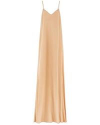 Ferragamo - V-Neck Maxi Dress - Lyst