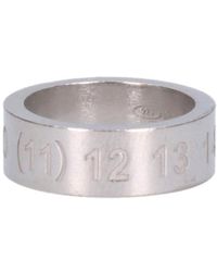 アクセサリー Maison Margiela Twisted Number Ring Maison Margiela numbers-motif Twisted Ring | Silver | FARFETCH