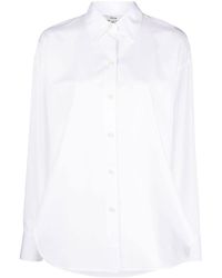 Vince - Side-Slit Cotton Shirt - Lyst