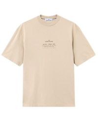 Stone Island - Logo Printed Crewneck T-Shirt - Lyst