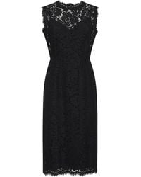 Dolce & Gabbana - Lace Midi Dress - Lyst