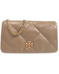 Tory Burch - Kira Logo Plaque Diamond Quilt Chain Wallet - Lyst