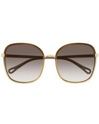 Chloé - Chlo Eyewear Square Frame Sunglasses - Lyst