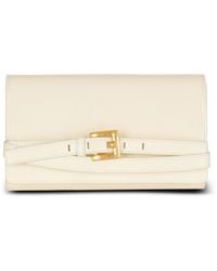 Balmain - Crinkled Leather Wallet With Shuffle Chain - Lyst