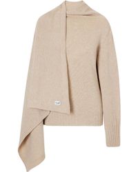 The Attico - Draped Wool Sweater - Lyst