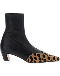 KHAITE - 40Mm Nevada Hyena-Print Square Toe Boots - Lyst