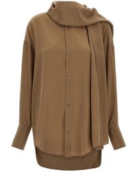 DARKPARK - Georgia Scarf Detail Oversized Shirt - Lyst