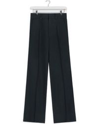 Lemaire - Pleated Straight Trousers - Lyst