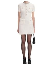 Self-Portrait - Embellished Button-Detailed Mini Dress - Lyst