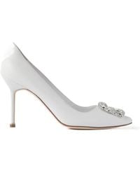 Manolo Blahnik - Hangisi 90 Embellished High Heels - Lyst