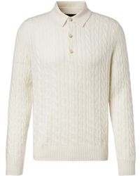 arch4 - Cable-Knit Polo Sweater - Lyst
