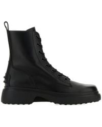 Tod's - Round-Toe Lace-Up Boots - Lyst