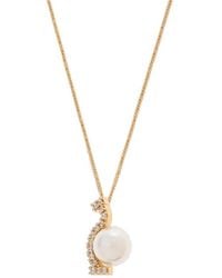 Ferragamo - Ferragamo Logo Shaped Pendant Necklace - Lyst