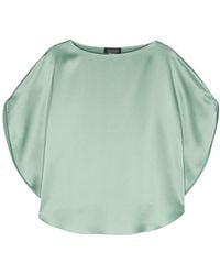 Gianluca Capannolo - Tonal Stitching Satin-Finish Blouse - Lyst
