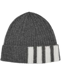 Thom Browne - 4-Bar Knitted Beanie - Lyst