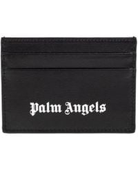 Palm Angels - Leather Cardholder With Logo - Lyst