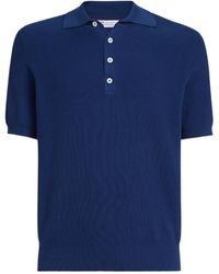 Brunello Cucinelli - Ribbed Knit Polo Shirt - Lyst