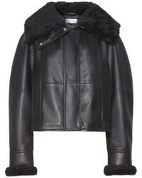 Sportmax - Spssalve Cropped Shearling Collar Jacket - Lyst