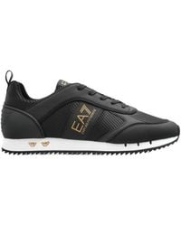 EA7 - Logo Printed Low-Top Sneakers - Lyst