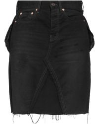 Balenciaga - Metallic Denim A-Line Skirt - Lyst