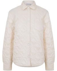 Moncler - Quilted Check Shirt Down Jacket - Lyst