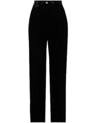 Burberry - Solid Color Velvet Pants - Lyst