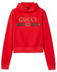 Gucci - Cotton Jersey And Cashmere Sweatshirt With Print - Lyst