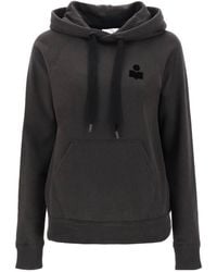 Isabel Marant - Isabel Marant Étoile Logo-Printed Drawstring Hoodie - Lyst