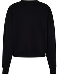 Guess - Round-Neck Short-Length Dropped-Shoulder Sweatshirt - Lyst