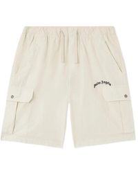 Palm Angels - Curved Logo Loose Cargo Shorts - Lyst