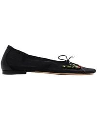 Simone Rocha - Crystal-Embellished Ballet Flats - Lyst