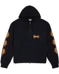 Balenciaga - Sacré Cœur Oversized Zip-Up Hoodie - Lyst
