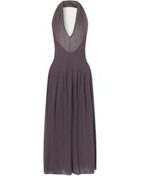 St. Agni - V-Neck Midi Dress - Lyst