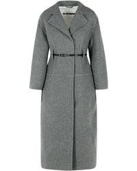 Jil Sander - Single-Breasted Belted Coat - Lyst