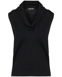 Tom Ford - Cowl-Neck Sleeveless Top - Lyst