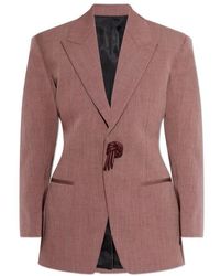 Bottega Veneta - Wool And Linen Melange Jacket - Lyst