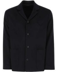 Prada - Single-Breasted Tailored Blazer - Lyst