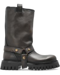 Golden Goose - Kurt Chunky Buckle-Strap Leather Boots - Lyst