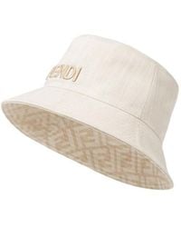 Fendi - Reversible Canvas Bucket Hat - Lyst