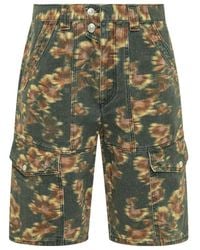 Isabel Marant - Jemuel Abstract-Print Cargo Shorts - Lyst