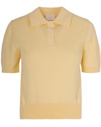 A.P.C. - Short Sleeve Knitted Polo Shirt - Lyst