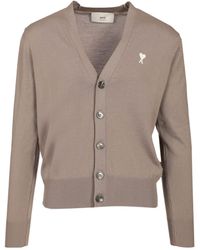 Ami Paris - Ami V-Neck Cardigan - Lyst